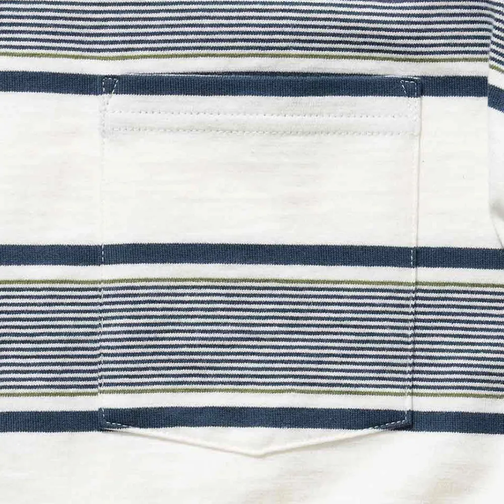 BEAMS Plus - T-shirt Stripe - Blanc