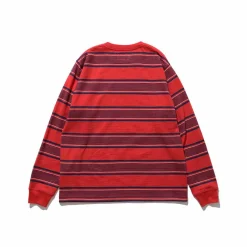 BEAMS Plus - T-shirt Stripe - Rouge