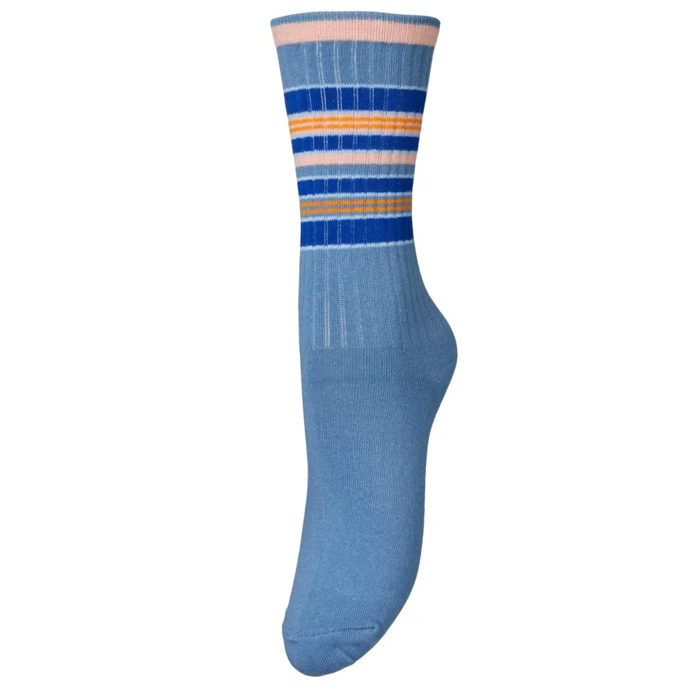Women Becksöndergaard Becksöndergaard - Chaussettes Hilma Cotta - Bleu