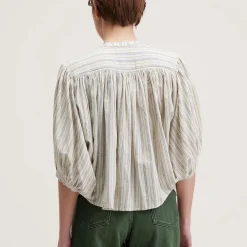 Women BELLEROSE - Blouse Ink - Blanc rayées