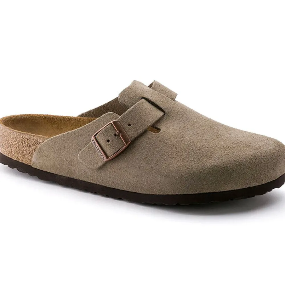 Women Birkenstock - Sabots Boston - Lit de pied souple - Taupe