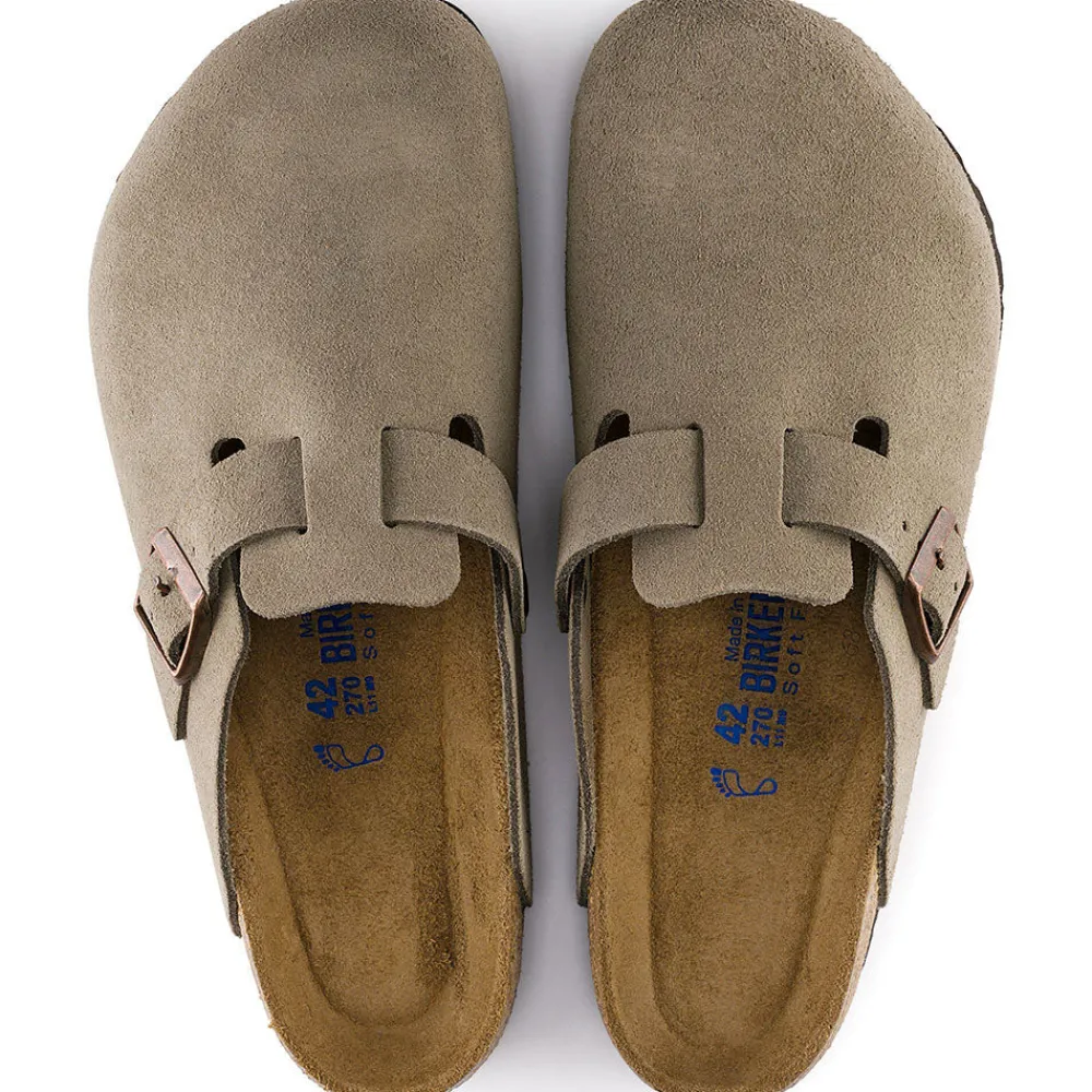 Women Birkenstock - Sabots Boston - Lit de pied souple - Taupe