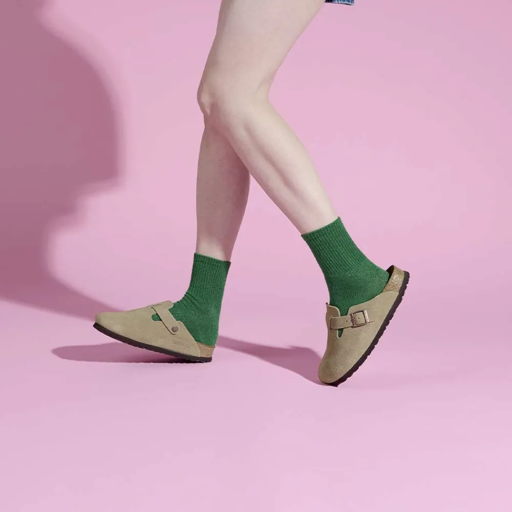 Women Birkenstock - Sabots Boston - Lit de pied souple - Taupe