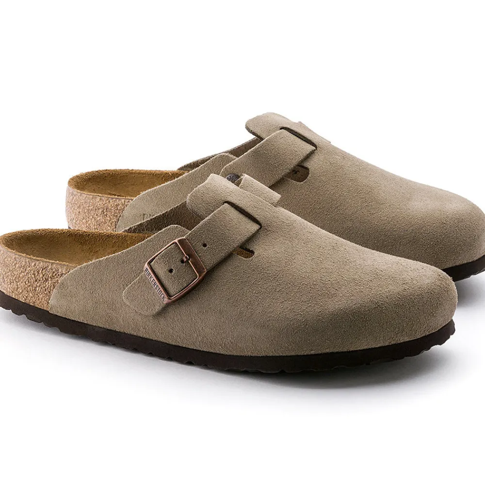 Women Birkenstock - Sabots Boston - Lit de pied souple - Taupe
