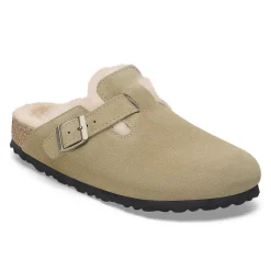 Women BIRKENSTOCK - Sabots Boston en Fourrure - Taupe