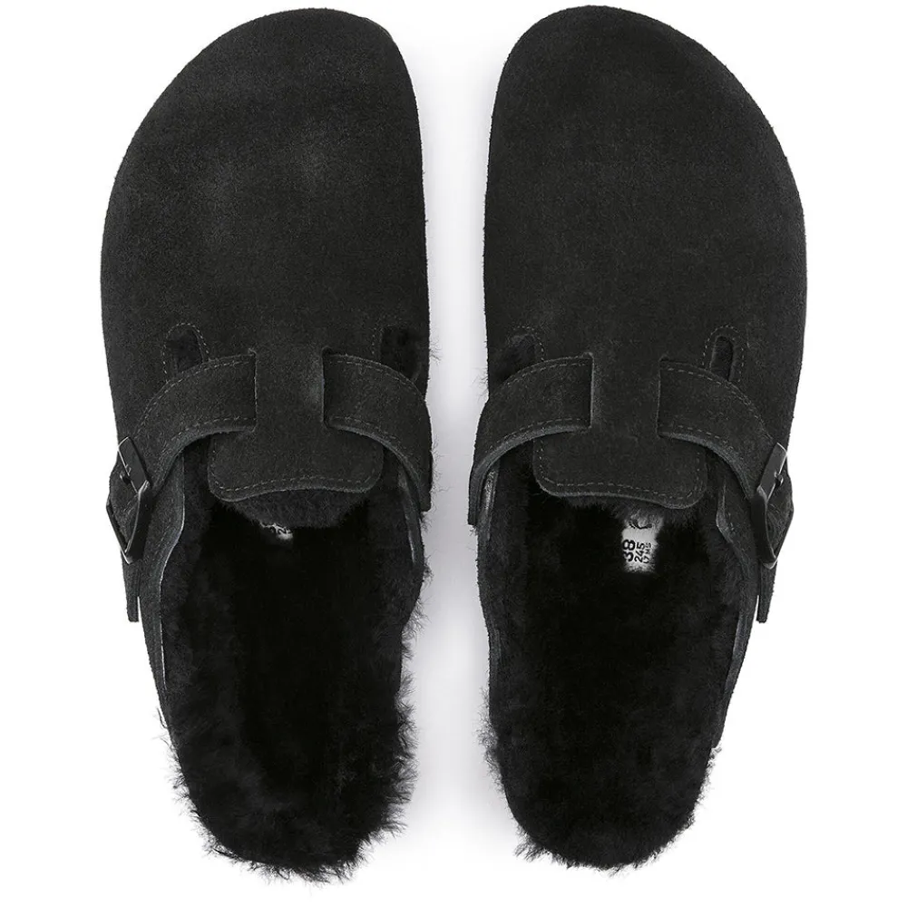 BIRKENSTOCK - Sabots Boston en Fourrure - Noir