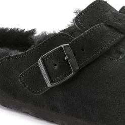 BIRKENSTOCK - Sabots Boston en Fourrure - Noir