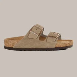 Women Birkenstock - Sandales Lit de pied souple Arizona - Taupe