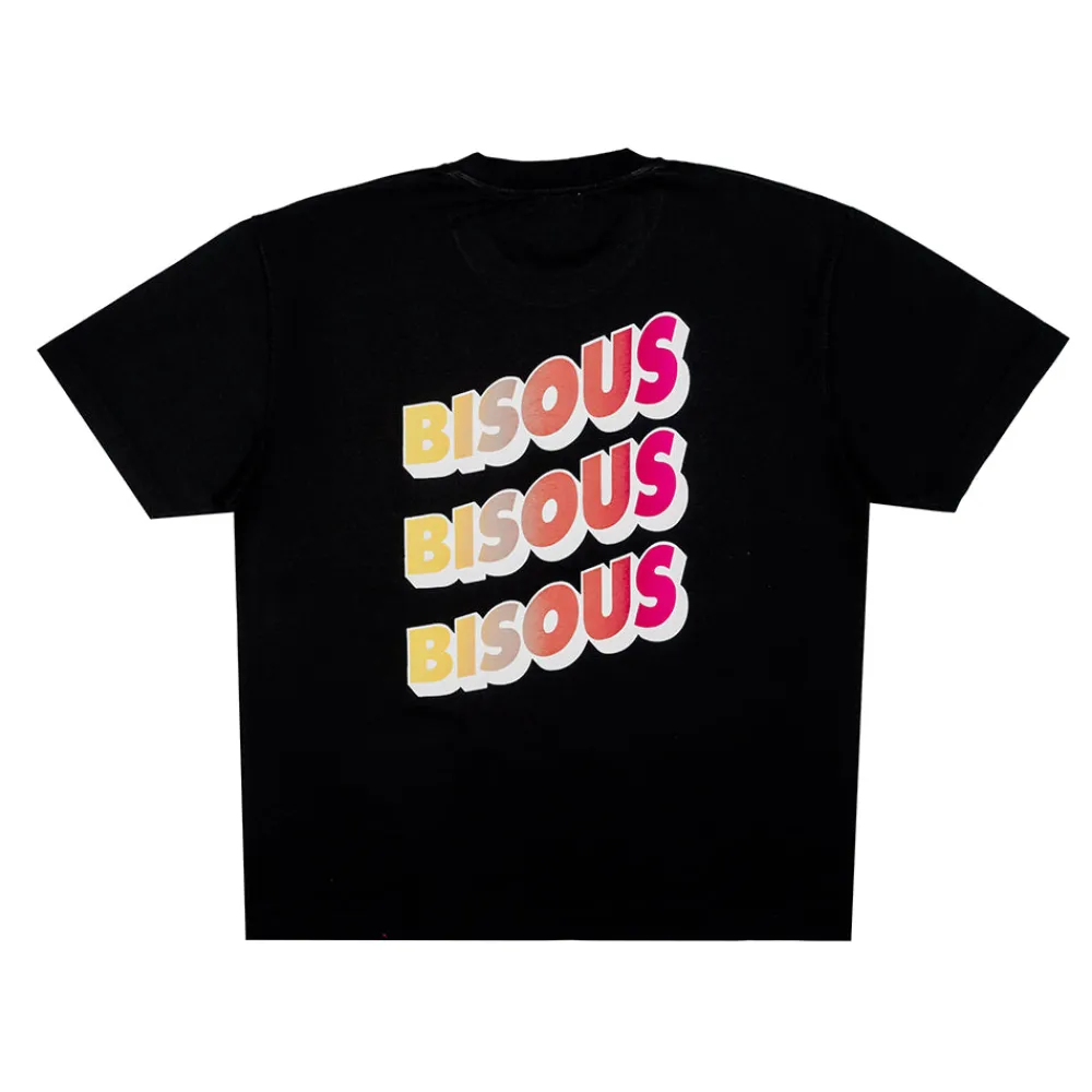 BISOUS SKATEBOARD - T-shirt Sonics - Tiedye Noir