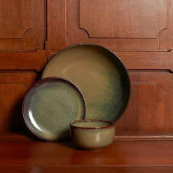 559 STONEWARE Bol en grès émaillé Jaspe - Vert