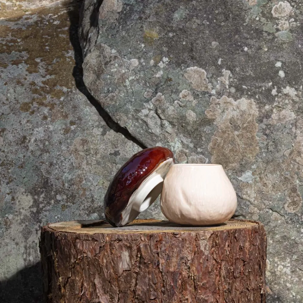 1852 VISTA ALEGRE Boîte champignon en faïence