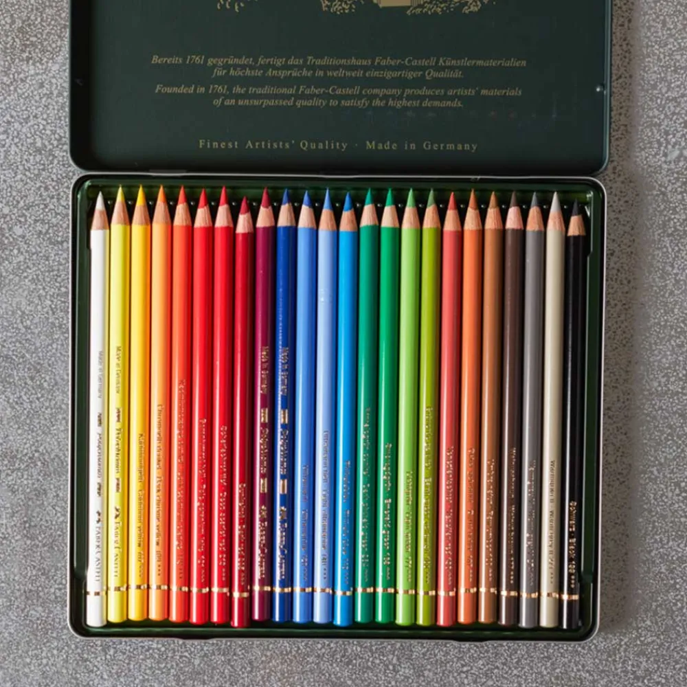1938 FABER CASTEL Boîte de 24 crayons Polychromos