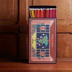 590 FINE MATCH BOX Boîte géante de 150 grandes allumettes - Noël