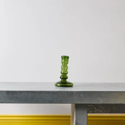 173 SEBASTIEN LA SOUFFLERIE Bougeoir Bulles - Vert fumé