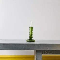 173 SEBASTIEN LA SOUFFLERIE Bougeoir Bulles - Vert fumé