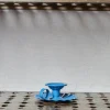 1771 ITALO OTTINETTI Bougeoir en aluminium - Bleu