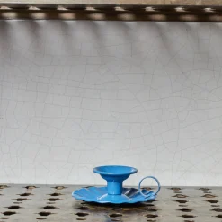 1771 ITALO OTTINETTI Bougeoir en aluminium - Bleu