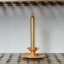 1771 ITALO OTTINETTI Bougeoir en aluminium - Doré