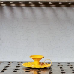1771 ITALO OTTINETTI Bougeoir en aluminium - Jaune