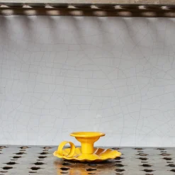 1771 ITALO OTTINETTI Bougeoir en aluminium - Jaune