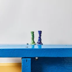 1393 EMILIE HOLM ATELIER Bougeoir en céramique émaillée - Vert