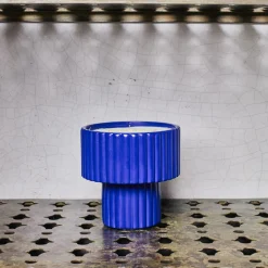 2195 MAMENE Bougie Podium L - Bleu Cobalt