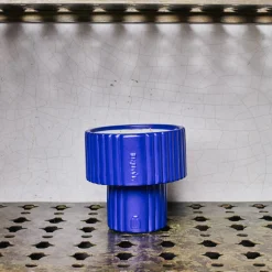2195 MAMENE Bougie Podium L - Bleu Cobalt