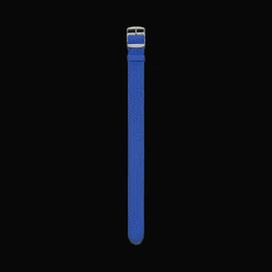 Women MERCI Bracelet de montre en Perlon tressé - Bleu Électrique