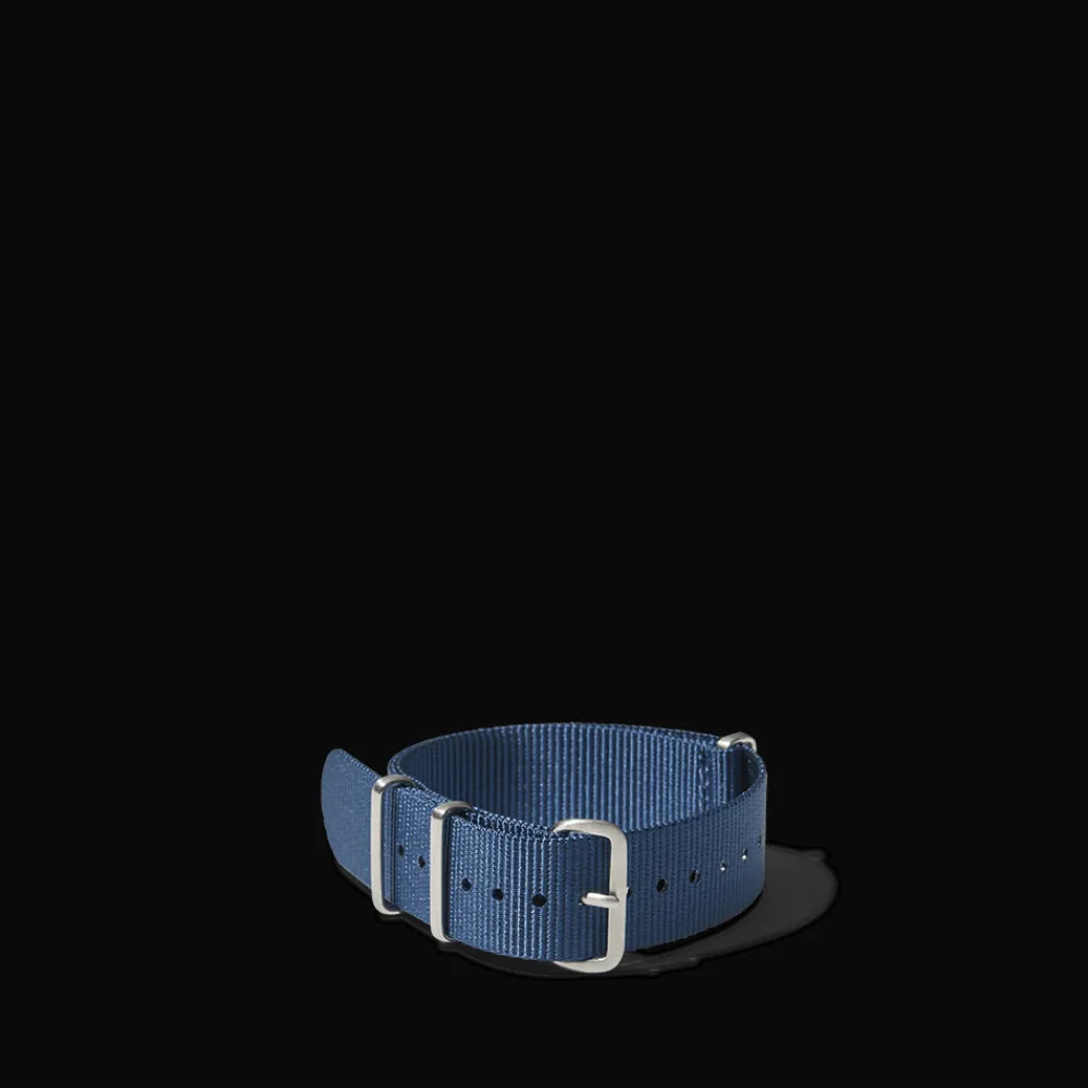 Women MERCI Bracelet de montre NATO en nylon - Bleu