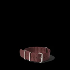 Women MERCI Bracelet de montre NATO en nylon - Bordeaux
