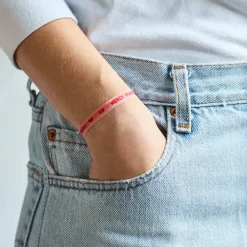 Women SC01 Bracelet Ruban Merci Paris - Orange