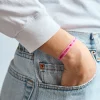 Women SC01 Bracelet Ruban Merci Paris - Rose