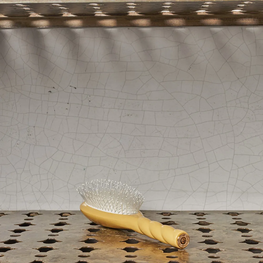 1664 LA BONNE BROSSE Brosse à cheveux N.04 LA MIRACLE - Démêlante & Massante - Jaune