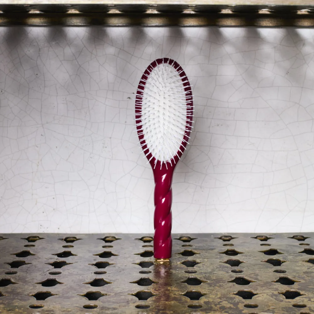 1664 LA BONNE BROSSE Brosse à cheveux N.07 L'INTENSE - Démelante & Stimulante - Rouge Cerise