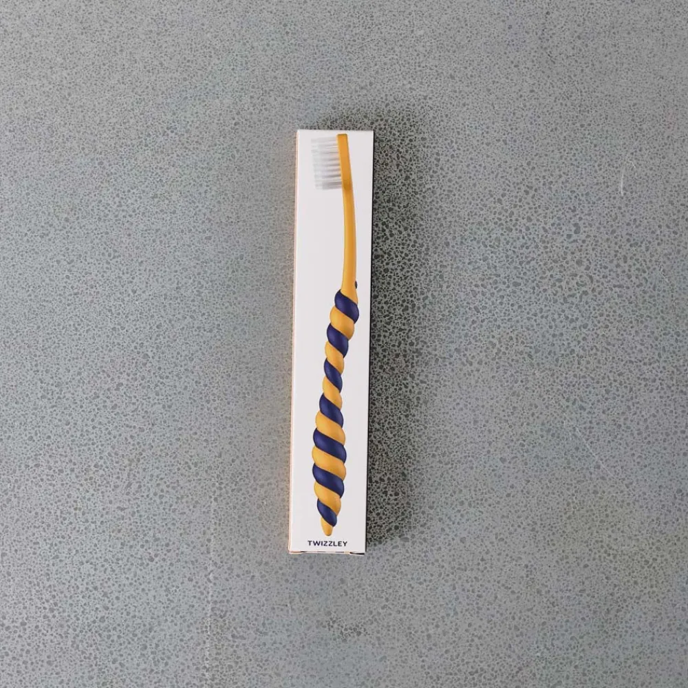 2235 TWIZZLEY Brosse à dent - Jaune & Marine