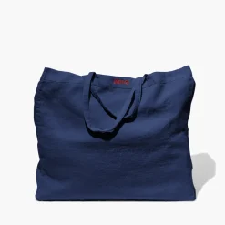 200 LINTEX Cabas en lin lavé - Bleu Shibori
