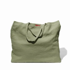 200 LINTEX Cabas en lin lavé - Vert Komorebi