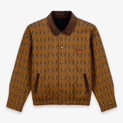 CALEB - Blouson à motif floral - Marron