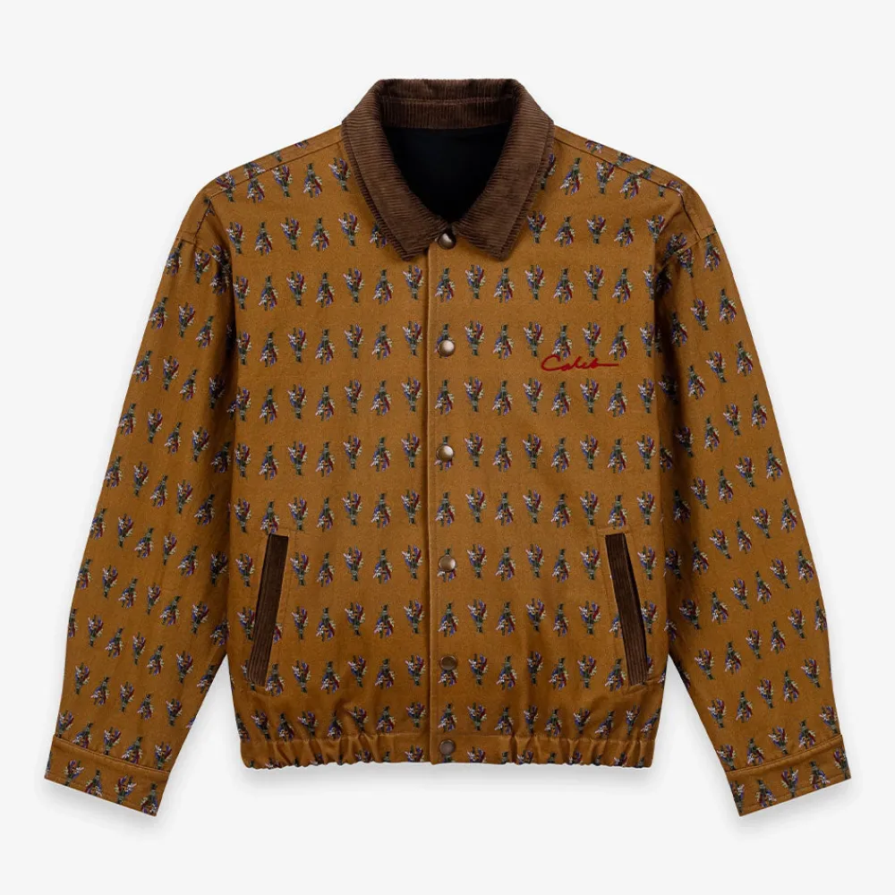 CALEB - Blouson à motif floral - Marron