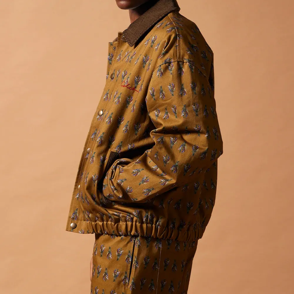 CALEB - Blouson à motif floral - Marron