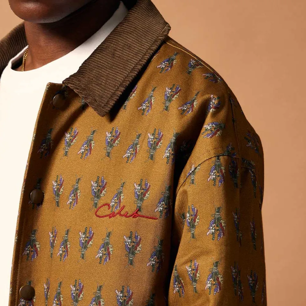 CALEB - Blouson à motif floral - Marron