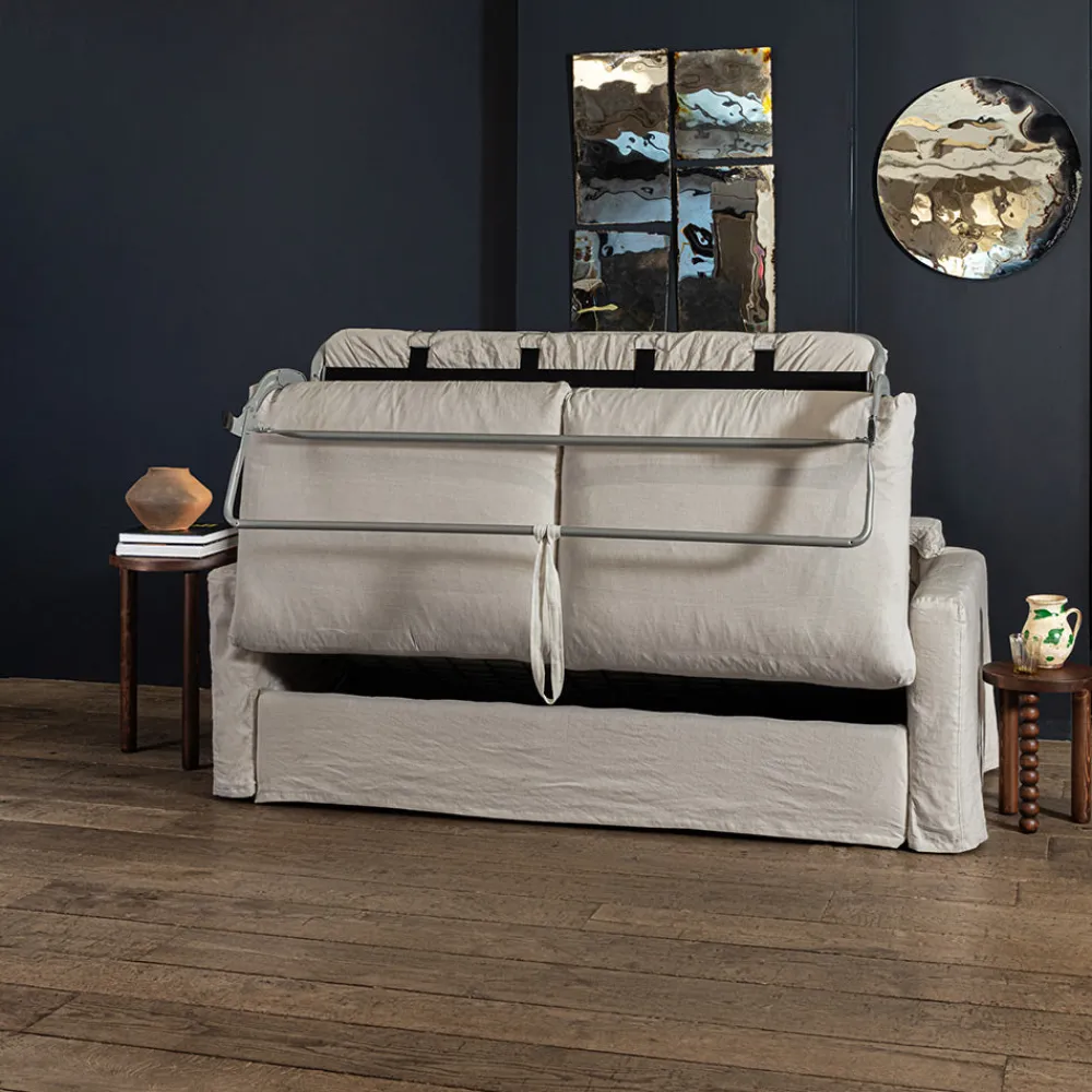 MERCI Canapé convertible 3 places - Gris Digoin -