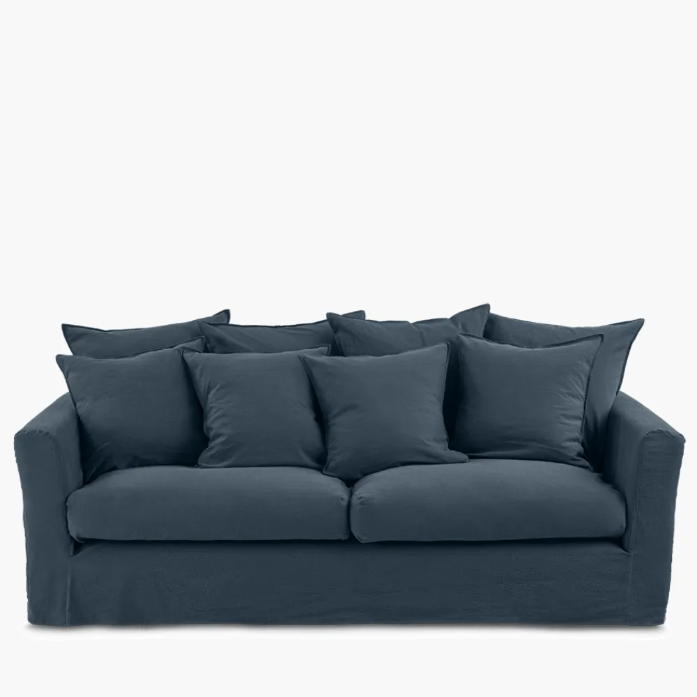MERCI Canapé convertible 3 places - Bleu Pétrole -