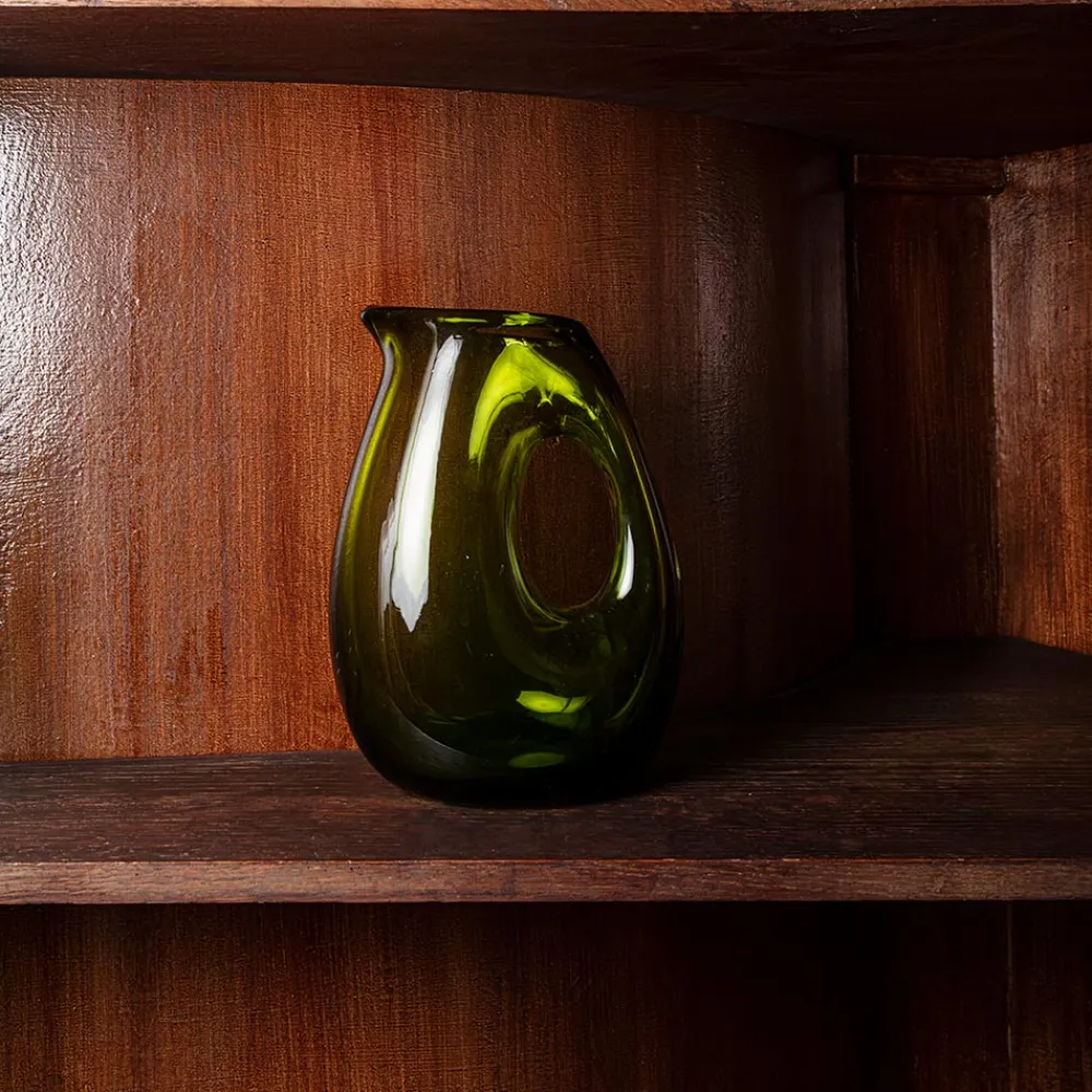 216 POLS POTTEN Carafe en verre soufflé - Olive