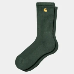 Women Carhartt WIP - Chaussettes Chase - Vert Sycamore