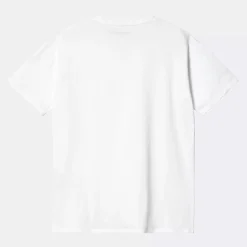 Women Carhartt WIP - T-Shirt Pocket - Blanc