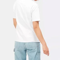 Women Carhartt WIP - T-Shirt Pocket - Blanc