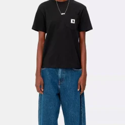 Women Carhartt WIP - T-Shirt Pocket - Noir