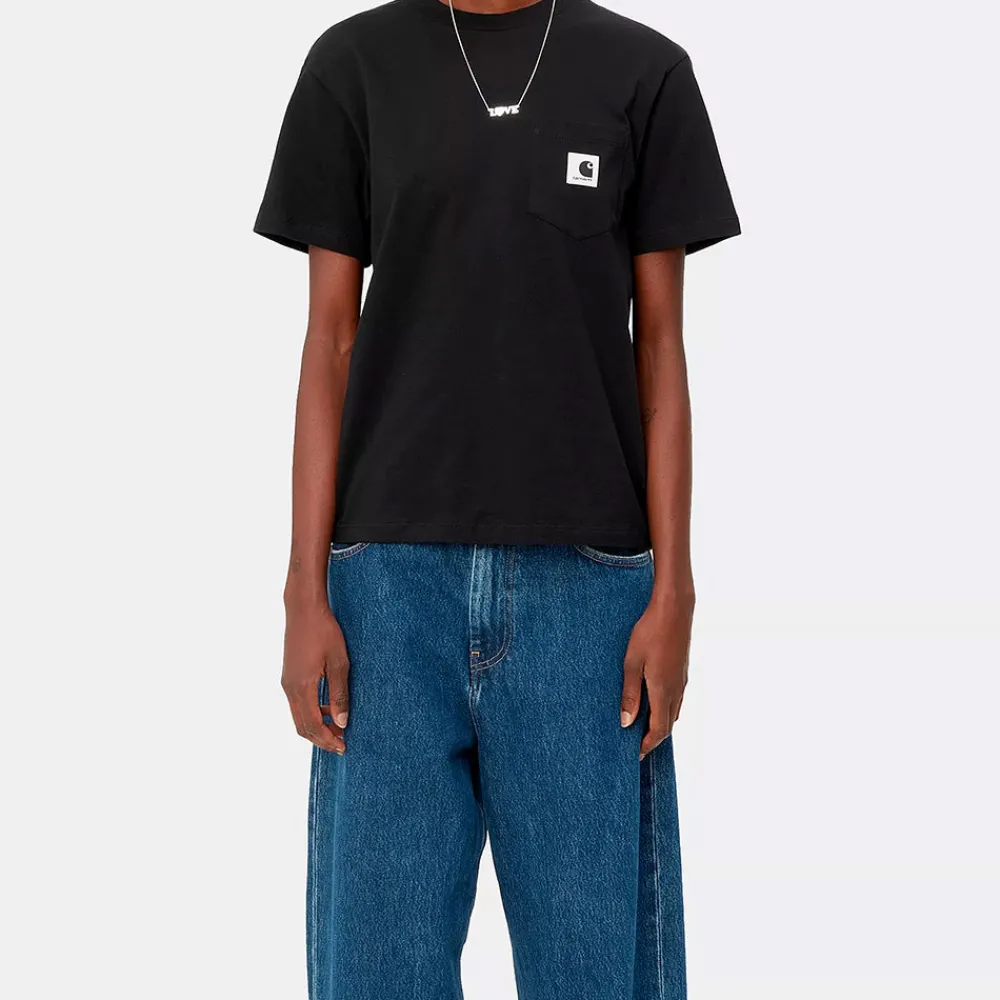 Women Carhartt WIP - T-Shirt Pocket - Noir