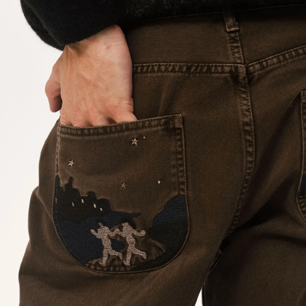CARNE BOLLENTE - Pantalon Under the Moon - Marron